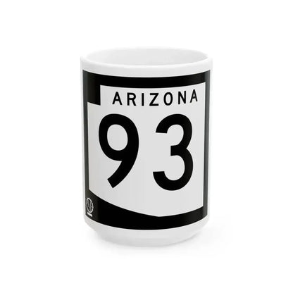 Arizona 93 1978 (Arizona) (Road Sign) White Coffee Mug 15oz - Go Mug Yourself