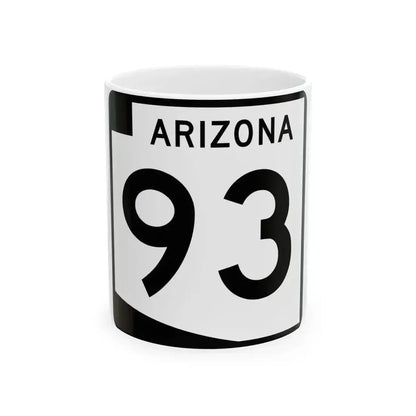 Arizona 93 (Arizona) (Road Sign) White Coffee Mug 11oz - Go Mug Yourself