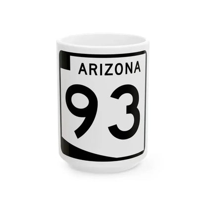 Arizona 93 (Arizona) (Road Sign) White Coffee Mug 15oz - Go Mug Yourself