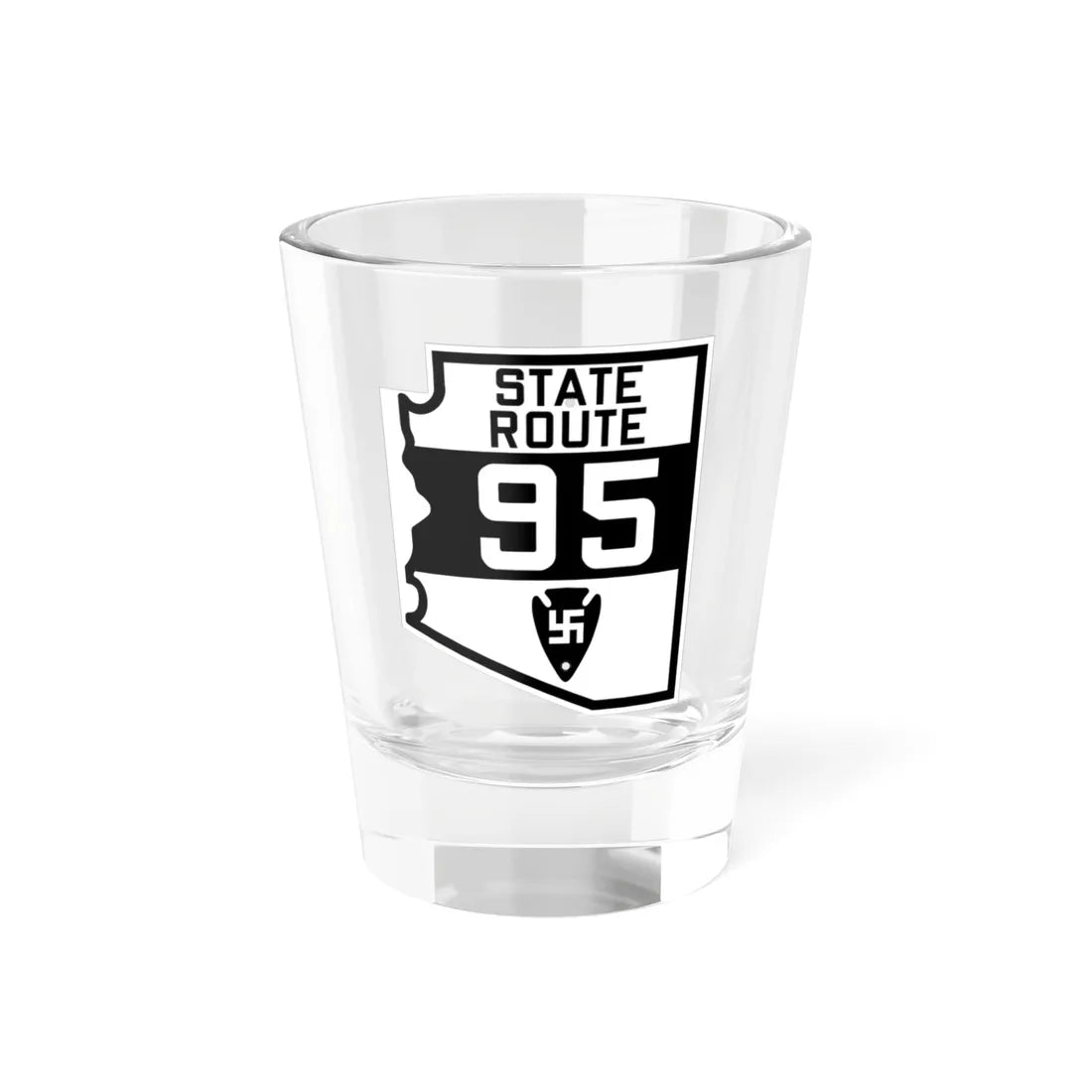 Arizona 95 1927 (Arizona) (Road Sign) Shot Glass 1.5oz 1.5oz - Go Mug Yourself