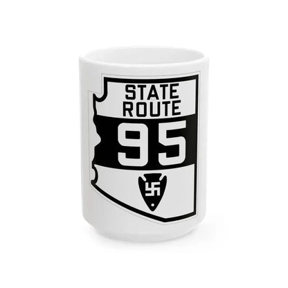 Arizona 95 1927 (Arizona) (Road Sign) White Coffee Mug - Go Mug Yourself
