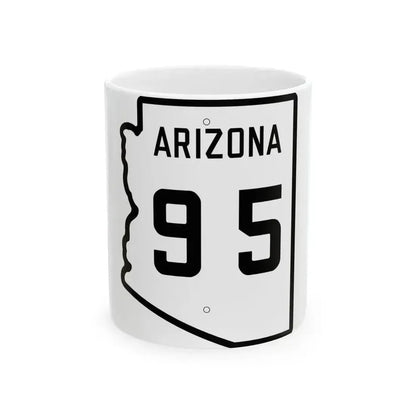 Arizona 95 1941 (Arizona) (Road Sign) White Coffee Mug - Go Mug Yourself