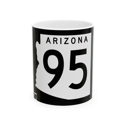 Arizona 95 1963 (Arizona) (Road Sign) White Coffee Mug 11oz - Go Mug Yourself