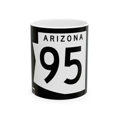 Arizona 95 1973 (Arizona) (Road Sign) White Coffee Mug 11oz - Go Mug Yourself