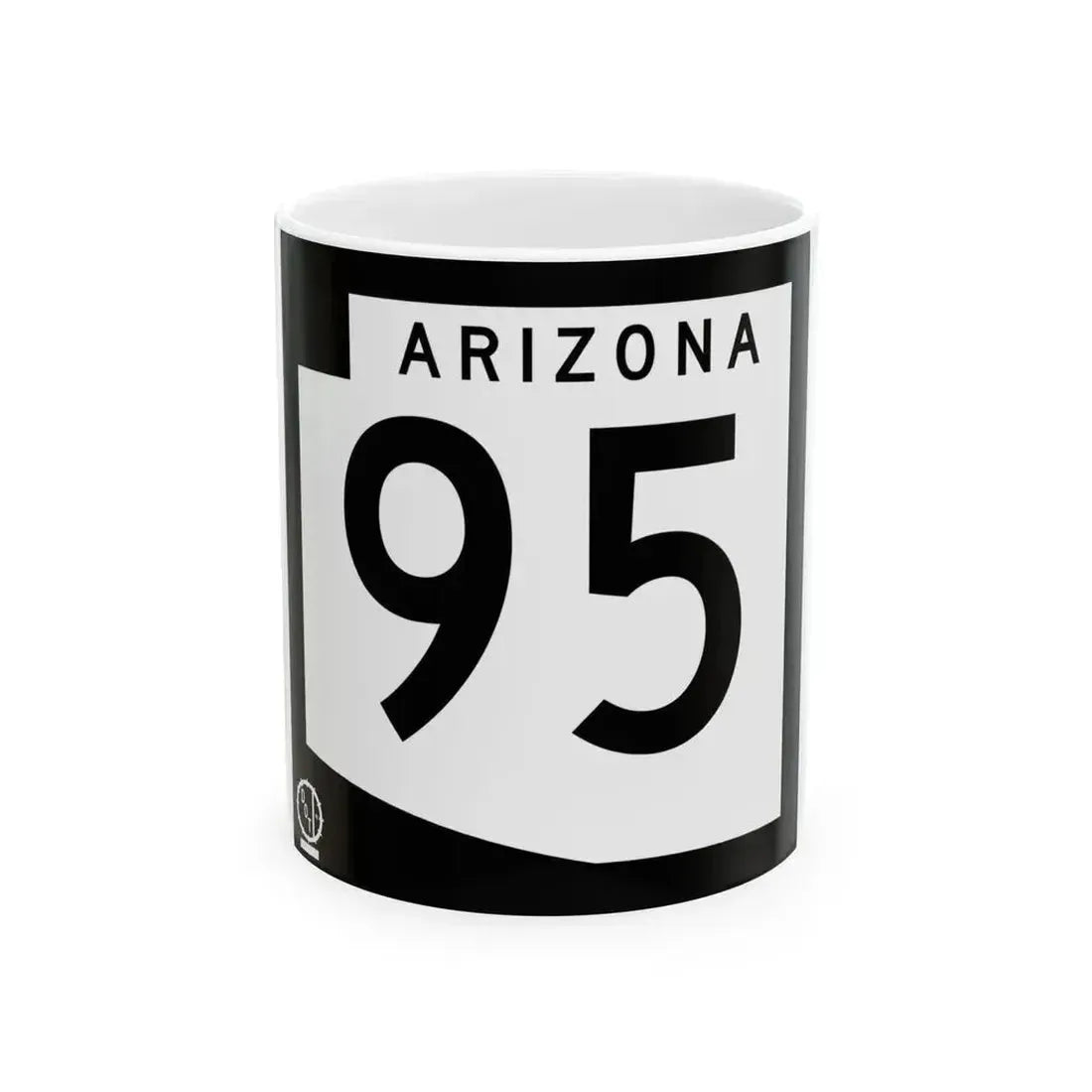 Arizona 95 1978 (Arizona) (Road Sign) White Coffee Mug 11oz - Go Mug Yourself