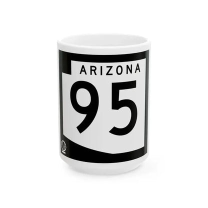 Arizona 95 1978 (Arizona) (Road Sign) White Coffee Mug 15oz - Go Mug Yourself