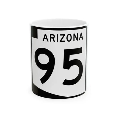 Arizona 95 (Arizona) (Road Sign) White Coffee Mug 11oz - Go Mug Yourself
