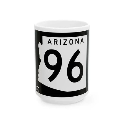 Arizona 96 1963 (Arizona) (Road Sign) White Coffee Mug 15oz - Go Mug Yourself