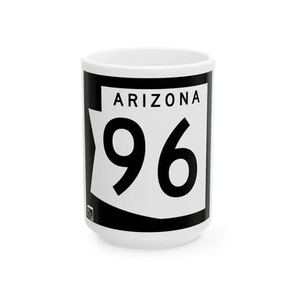 Arizona 96 1973 (Arizona) (Road Sign) White Coffee Mug 15oz - Go Mug Yourself