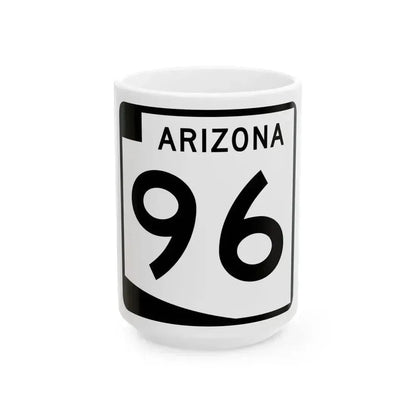 Arizona 96 (Arizona) (Road Sign) White Coffee Mug 15oz - Go Mug Yourself