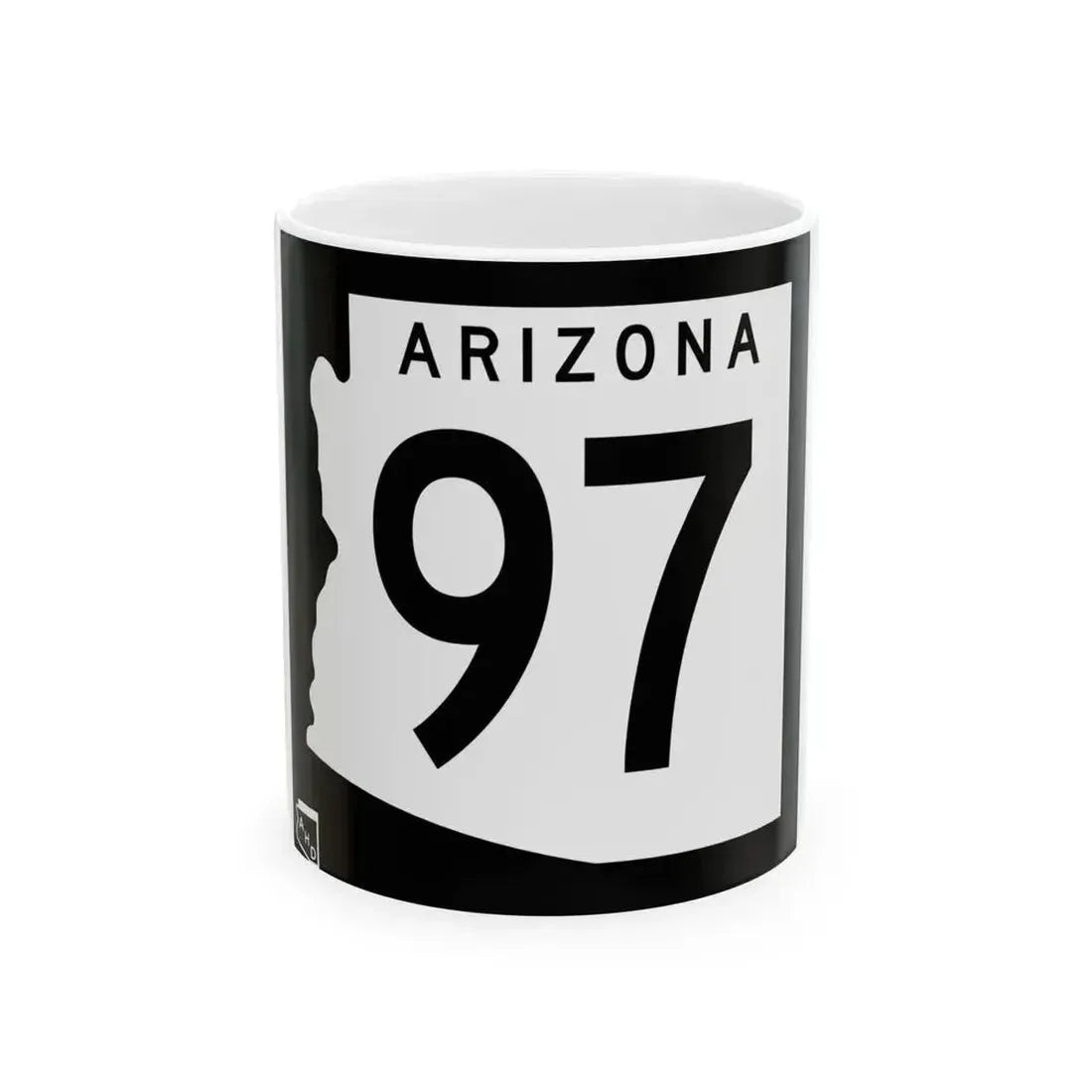 Arizona 97 1963 (Arizona) (Road Sign) White Coffee Mug 11oz - Go Mug Yourself