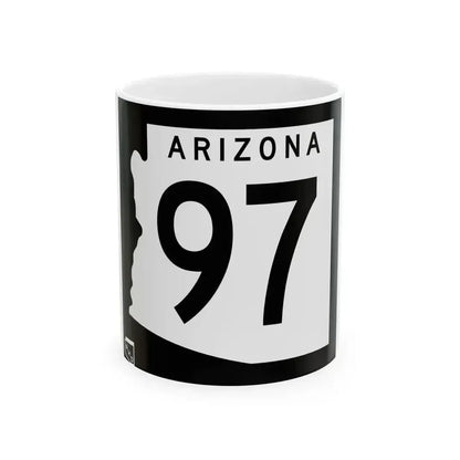 Arizona 97 1963 (Arizona) (Road Sign) White Coffee Mug 11oz - Go Mug Yourself