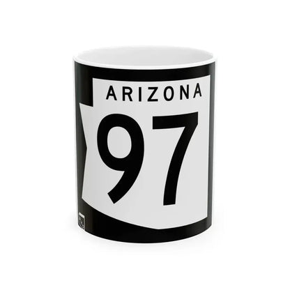 Arizona 97 1973 (Arizona) (Road Sign) White Coffee Mug 11oz - Go Mug Yourself