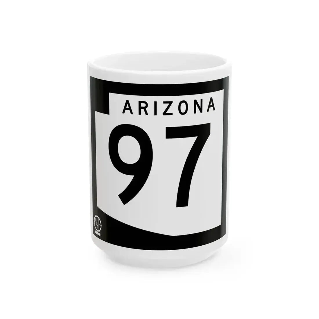 Arizona 97 1978 (Arizona) (Road Sign) White Coffee Mug 15oz - Go Mug Yourself