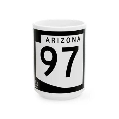 Arizona 97 1978 (Arizona) (Road Sign) White Coffee Mug 15oz - Go Mug Yourself