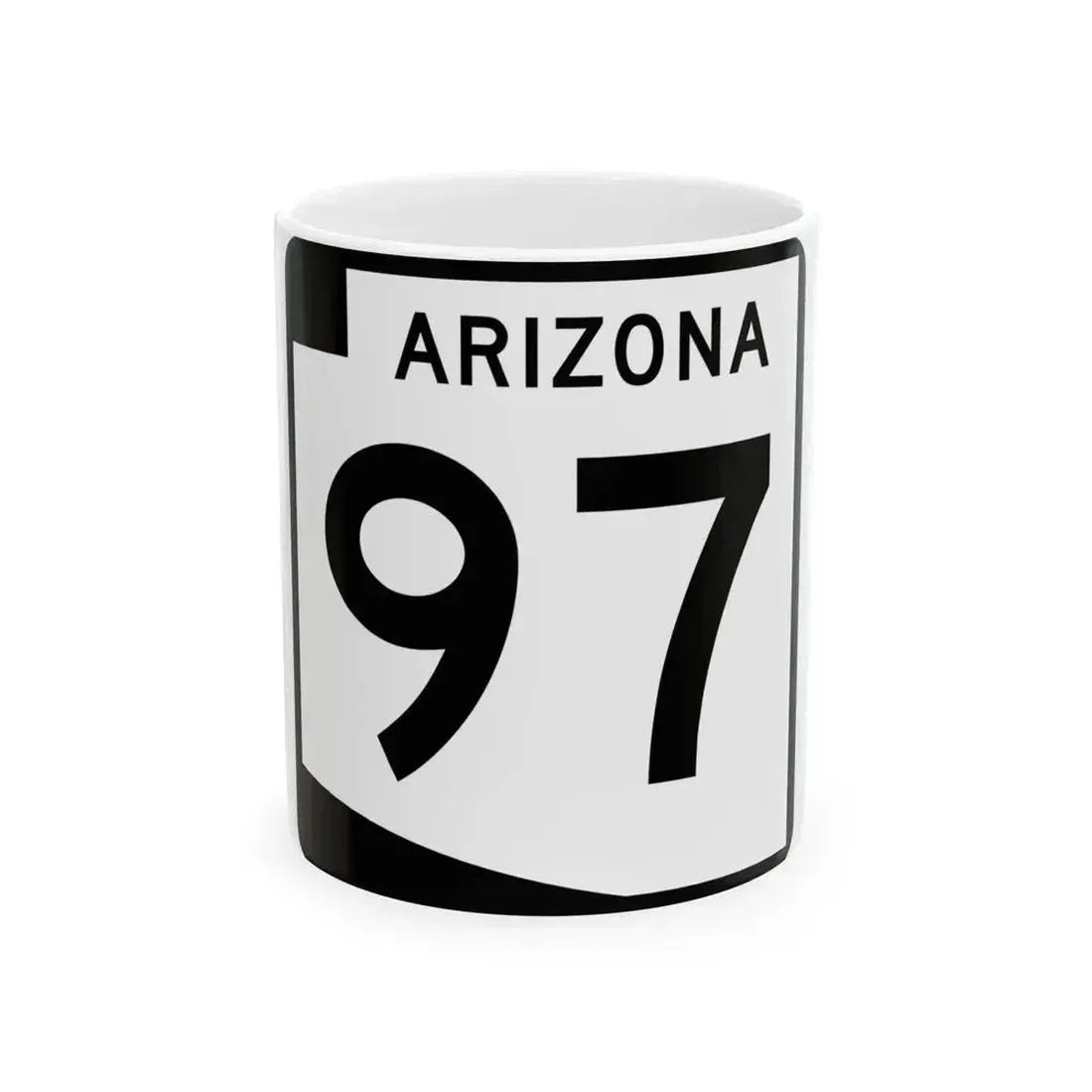 Arizona 97 (Arizona) (Road Sign) White Coffee Mug 11oz - Go Mug Yourself