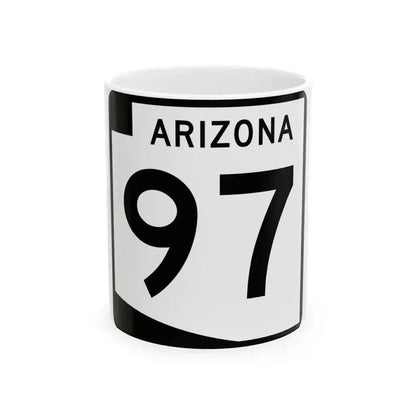 Arizona 97 (Arizona) (Road Sign) White Coffee Mug 11oz - Go Mug Yourself