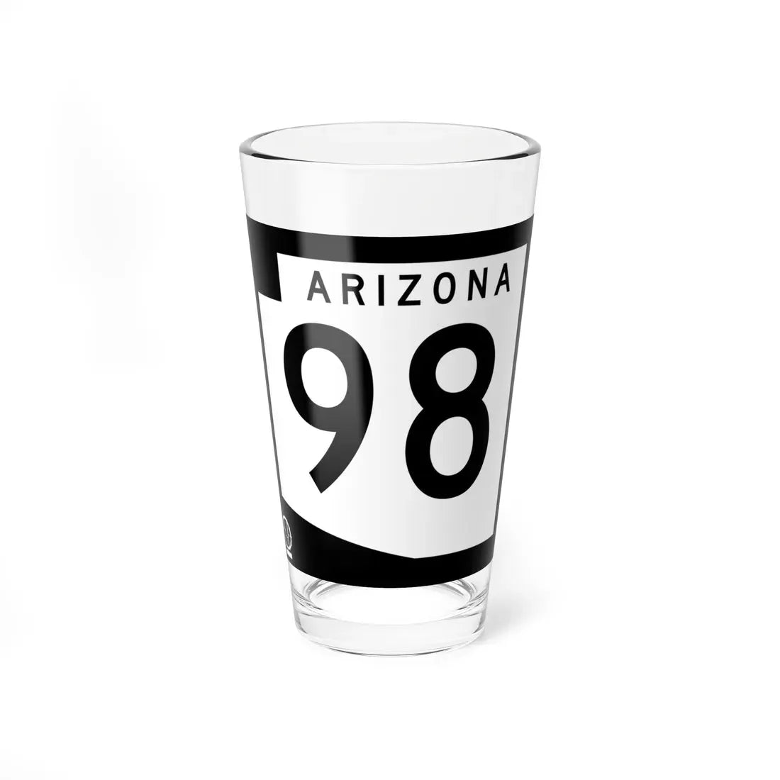 Arizona 98 1978 (Arizona) (Road Sign) Pint Glass 16oz 16oz - Go Mug Yourself