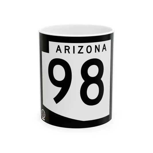 Arizona 98 1978 (Arizona) (Road Sign) White Coffee Mug 11oz - Go Mug Yourself
