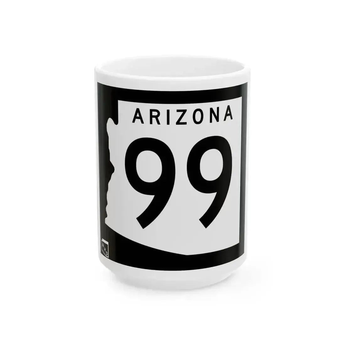 Arizona 99 1963 (Arizona) (Road Sign) White Coffee Mug 15oz - Go Mug Yourself