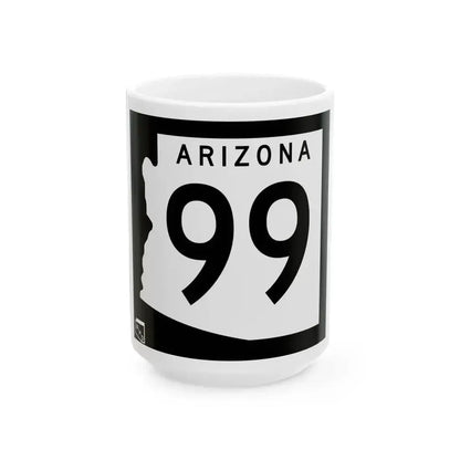 Arizona 99 1963 (Arizona) (Road Sign) White Coffee Mug 15oz - Go Mug Yourself