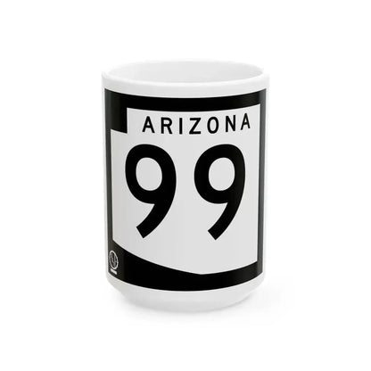 Arizona 99 1978 (Arizona) (Road Sign) White Coffee Mug 15oz - Go Mug Yourself