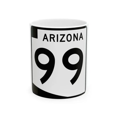 Arizona 99 (Arizona) (Road Sign) White Coffee Mug - Go Mug Yourself