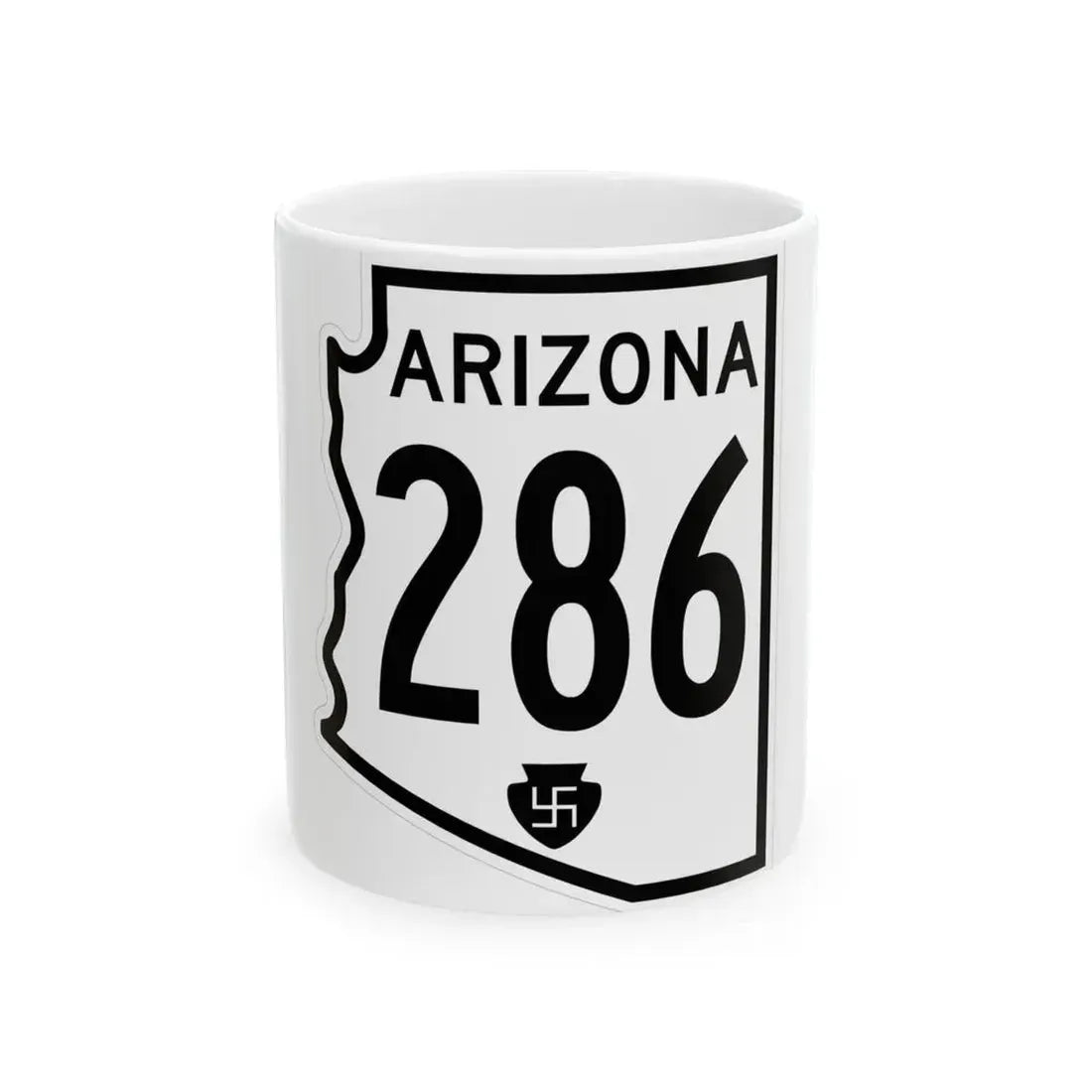 Arizona XX 1956 (Arizona) (Road Sign) White Coffee Mug 11oz - Go Mug Yourself