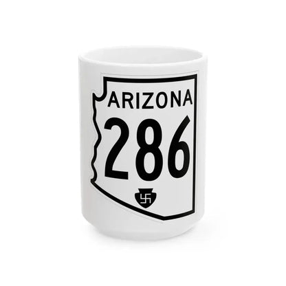 Arizona XX 1956 (Arizona) (Road Sign) White Coffee Mug 15oz - Go Mug Yourself