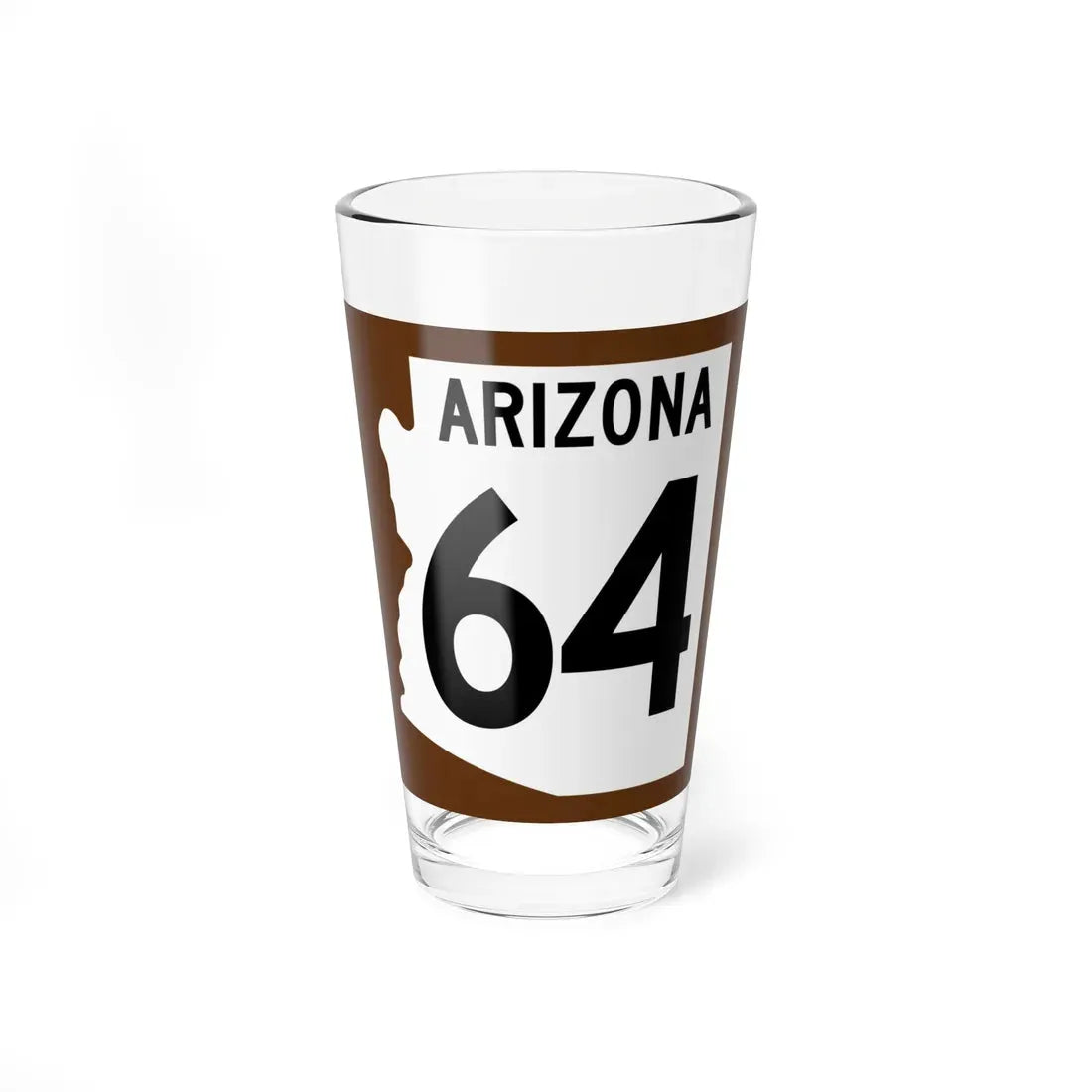 Arizona XX 1960 east (Arizona) (Road Sign) Pint Glass 16oz 16oz - Go Mug Yourself