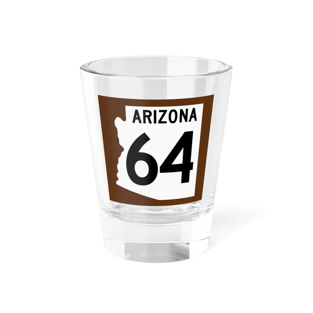 Arizona XX 1960 east (Arizona) (Road Sign) Shot Glass 1.5oz 1.5oz - Go Mug Yourself