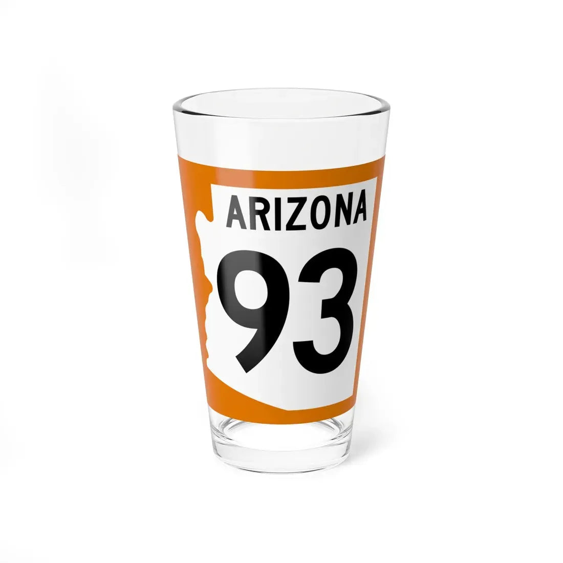 Arizona XX 1960 north (Arizona) (Road Sign) Pint Glass 16oz 16oz - Go Mug Yourself