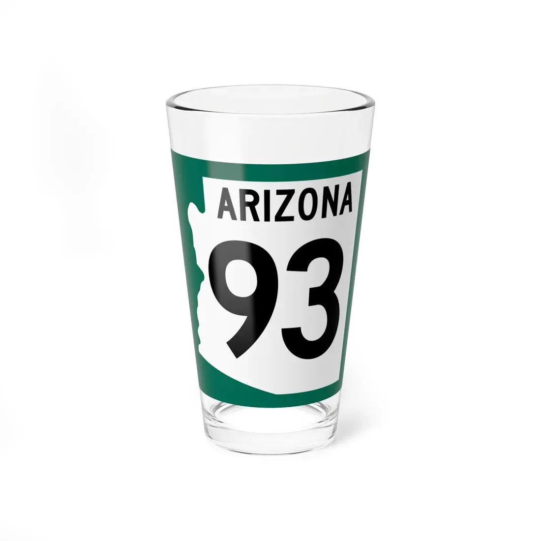 Arizona XX 1960 south (Arizona) (Road Sign) Pint Glass 16oz 16oz - Go Mug Yourself