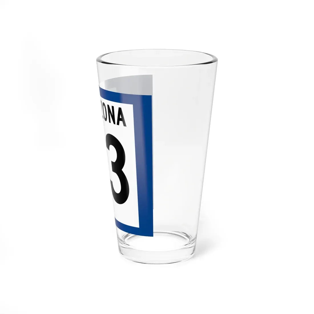Arizona XX 1960 west (Arizona) (Road Sign) Pint Glass 16oz - Go Mug Yourself