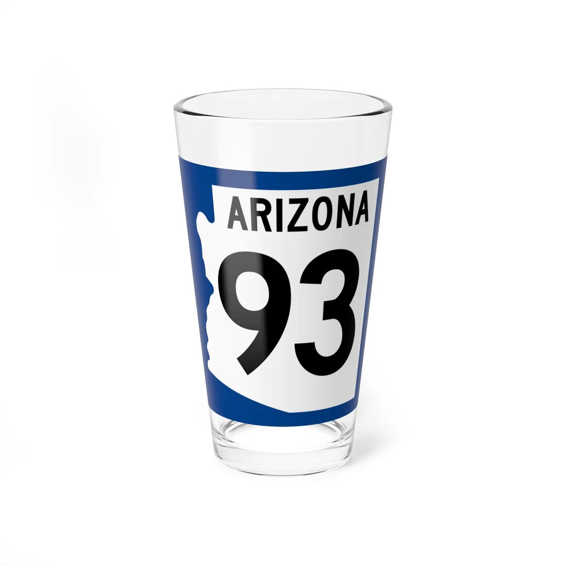 Arizona XX 1960 west (Arizona) (Road Sign) Pint Glss 16oz 16oz - Go Mug Yourself