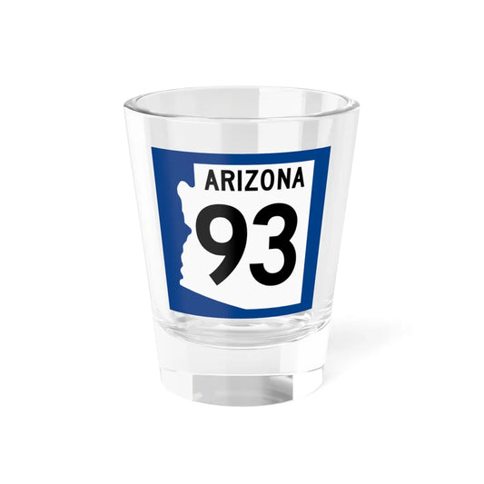 Arizona XX 1960 west (Arizona) (Road Sign) Shot Glass 1.5oz 1.5oz - Go Mug Yourself