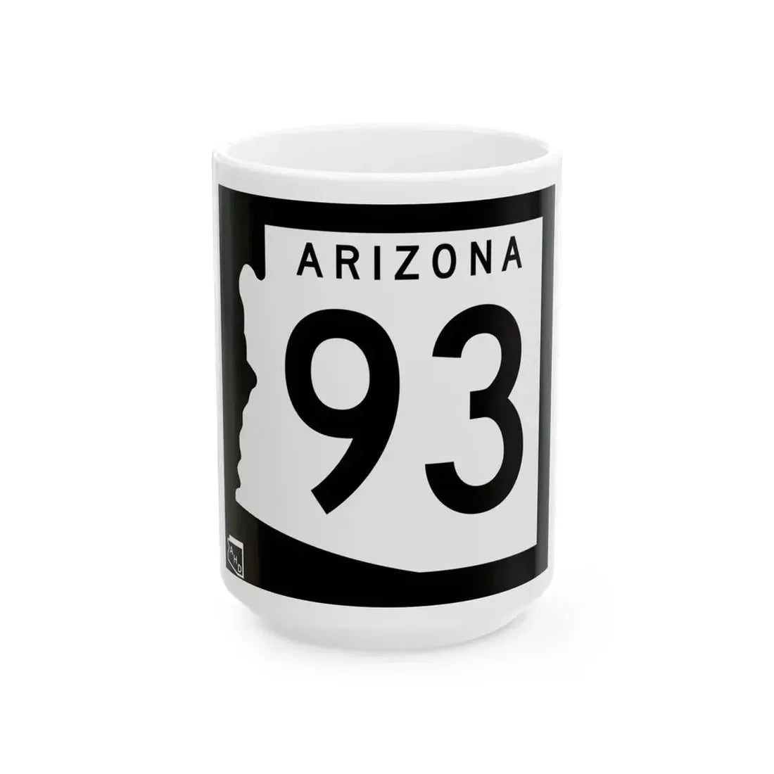 Arizona XX 1963 (Arizona) (Road Sign) White Coffee Mug 15oz - Go Mug Yourself