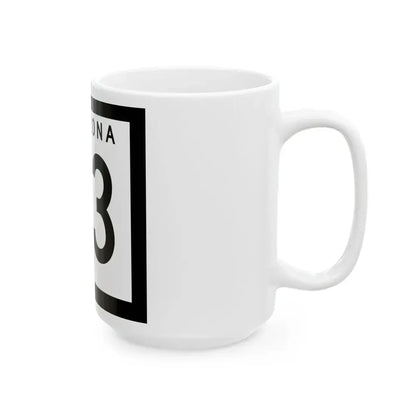 Arizona XX 1973 (Arizona) (Road Sign) White Coffee Mug - Go Mug Yourself