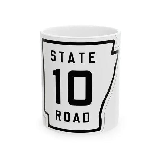 Arkansas 10 1926 (Arkansas) (Road Sign) White Coffee Mug 11oz - Go Mug Yourself