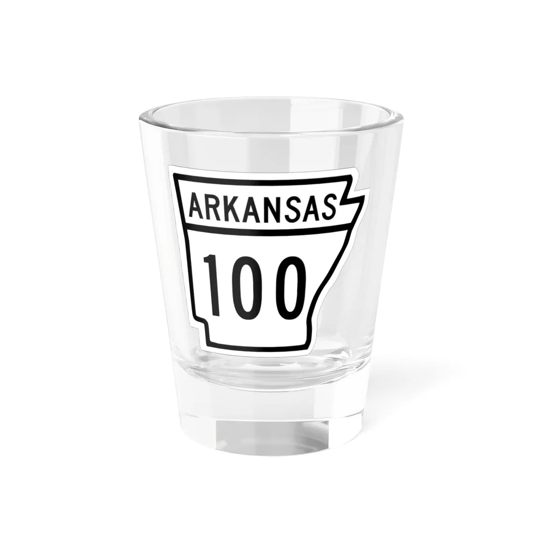 Arkansas 100 1948 (Arkansas) (Road Sign) Shot Glass 1.5oz 1.5oz - Go Mug Yourself