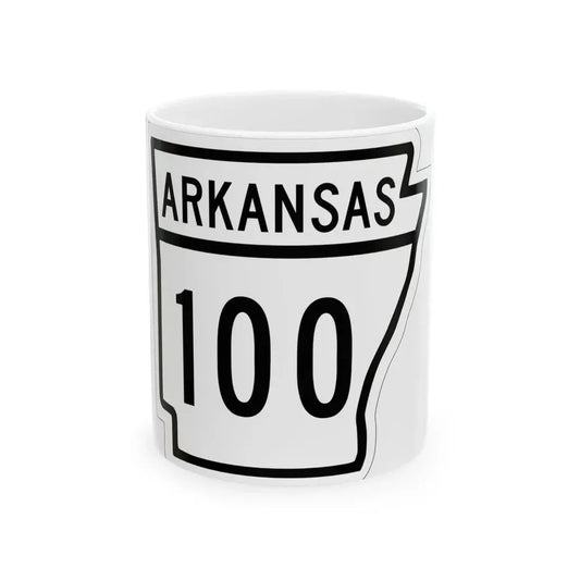 Arkansas 100 1948 (Arkansas) (Road Sign) White Coffee Mug 11oz - Go Mug Yourself
