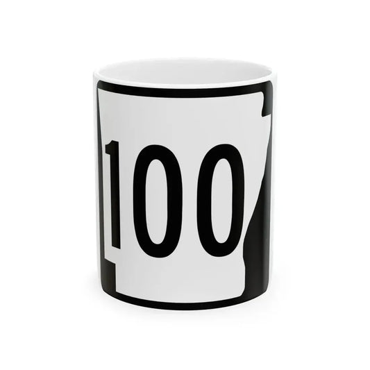 Arkansas 100 1970 (Arkansas) (Road Sign) White Coffee Mug 11oz - Go Mug Yourself