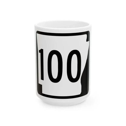 Arkansas 100 1970 (Arkansas) (Road Sign) White Coffee Mug 15oz - Go Mug Yourself