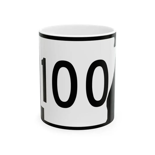 Arkansas 100 (Arkansas) (Road Sign) White Coffee Mug 11oz - Go Mug Yourself
