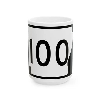 Arkansas 100 (Arkansas) (Road Sign) White Coffee Mug 15oz - Go Mug Yourself