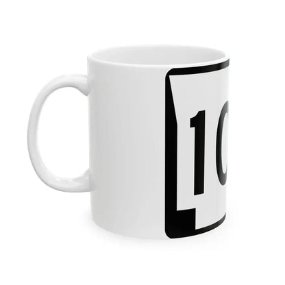 Arkansas 100 (Arkansas) (Road Sign) White Coffee Mug - Go Mug Yourself