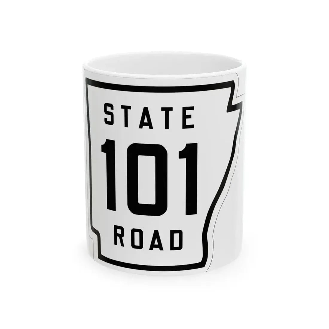 Arkansas 101 1926 (Arkansas) (Road Sign) White Coffee Mug 11oz - Go Mug Yourself