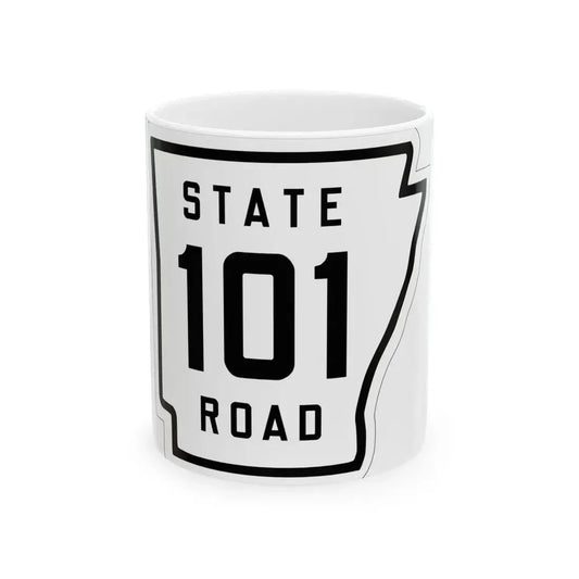Arkansas 101 1926 (Arkansas) (Road Sign) White Coffee Mug 11oz - Go Mug Yourself