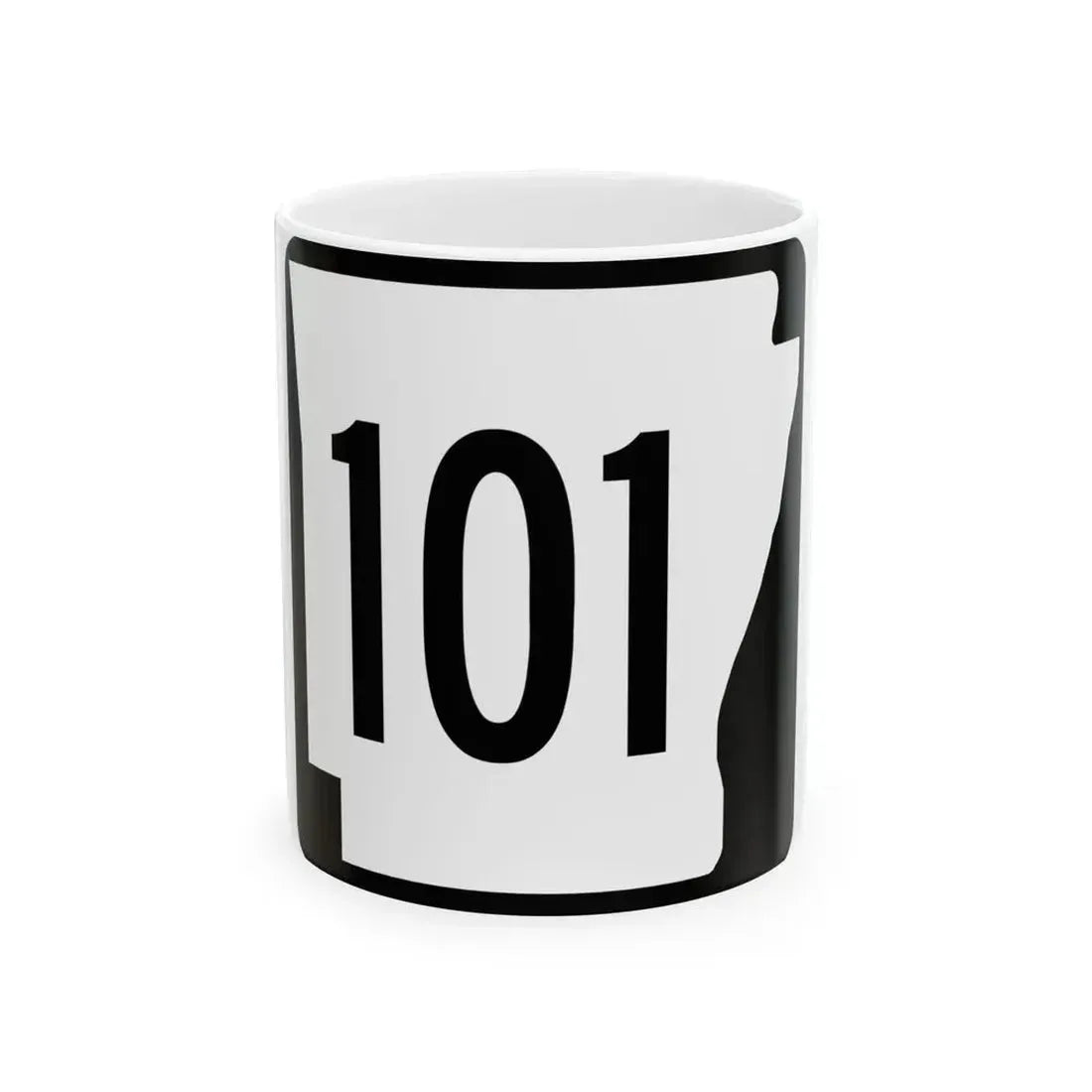 Arkansas 101 1970 (Arkansas) (Road Sign) White Coffee Mug 11oz - Go Mug Yourself