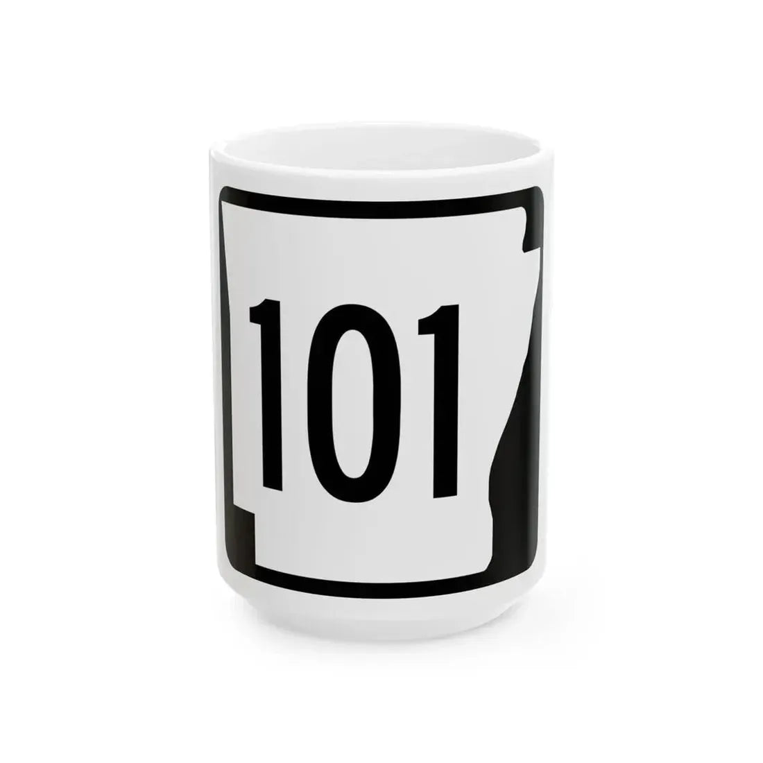Arkansas 101 1970 (Arkansas) (Road Sign) White Coffee Mug - Go Mug Yourself